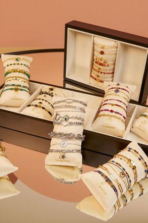 Set di gioielli con display per braccialetti Gold Stainless Steel h5 Immagine3